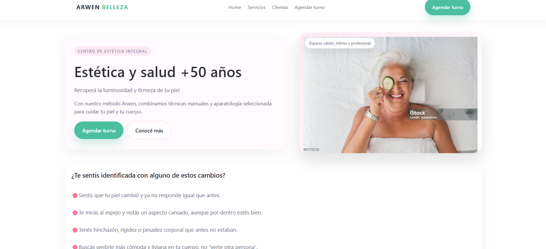 Integración de agenda y turnos online para estética