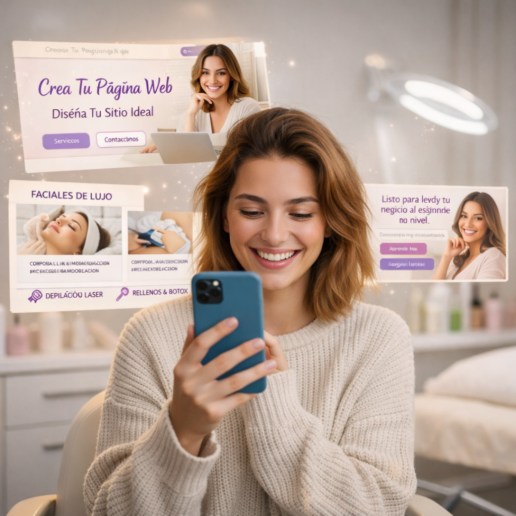 Ejemplo de sitio web profesional para estética